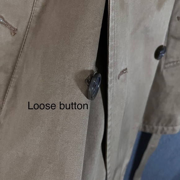 Banana Republic Double Breasted Lined Trench Coat - Men's Size L - Tan - Picture 8 of 11